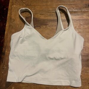 lululemon athletica Light Cream Cropped Tank Top